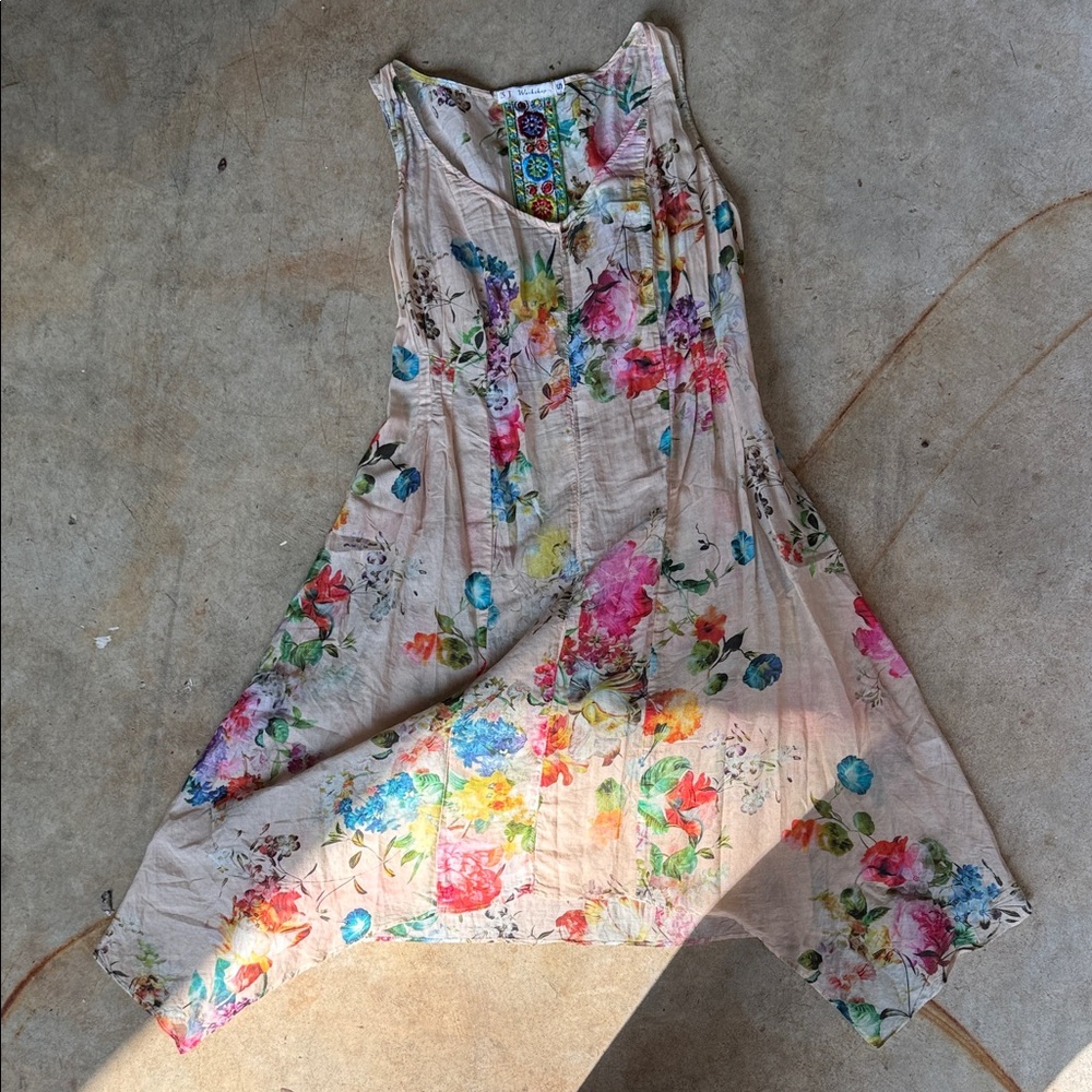 Workshop Republic Clothing Asymmetrical Floral Dress - Multicolor